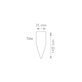 MAILLET NYLON EMBOUT TRIANGULAIRE ET RECTANGULAIRE DE 145X75X35 MM MANCHE BOIS - JOUANEL INDUSTRIE - MACO