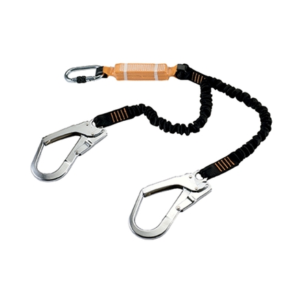 LONGE ANTICHUTE ELASTIQUE 2 CONNECTEURS AVEC ABSORBEUR LONG - KAPRIOL - 27958