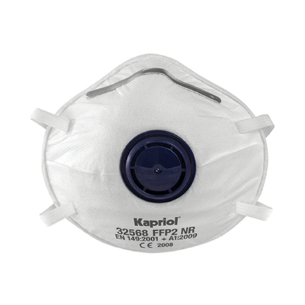 LOT DE 10 MASQUES FFP2 A/VALVE - KAPRIOL - 32568