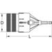Adaptateur pour ébavureur, 6 pans 1/4’’, diamètre 50 mm KSTOOLS - 1053005