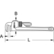 Clé serre-tubes type STILLSON acier, L.300 mm KSTOOLS - 1113510