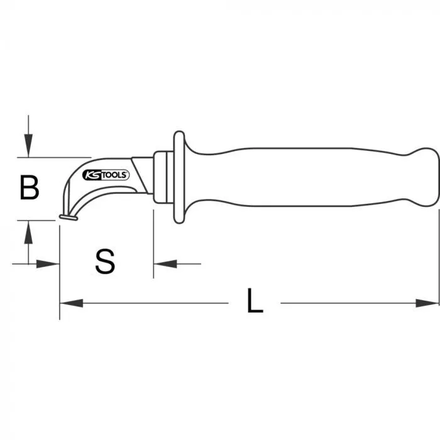 Couteau à dénuder les câbles isolé 1000V, lame courbée, L.160 mm KSTOOLS - 1121296