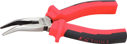 Pince à bec demi ronde coudée KS, à poignées bi-composants longueur165 mm KS TOOLS - 115.1018