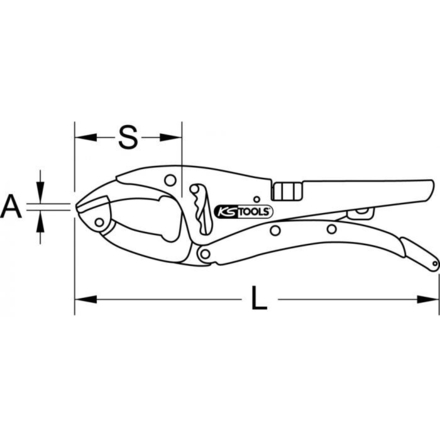 Présentoir de 10 pinces étaux 10 Pro bec long KSTOOLS - 1151117D