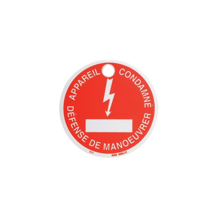 Macaron plastique diamètre 80 mm, trou 10 mm - Appareil condamné KSTOOLS - 117.1436