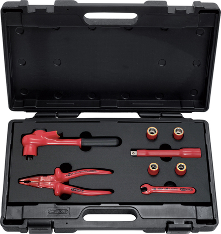Coffret d'outils isolés pour véhicules électriques PSA - 8 pcs KS TOOLS - 117.1825