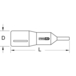 Douille tournevis 6 pans isolée 3/8'' - 4 mm, L. 116 mm KSTOOLS - 1173867