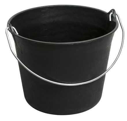 Seau de maçon plastique noir à œillets - 11L KS TOOLS - 140.0035