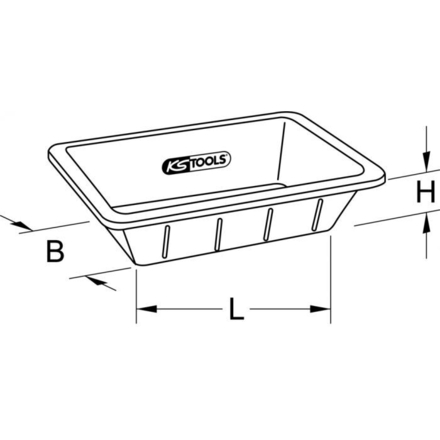 Auge caoutchouc synthétique- 35L - 630x420x160 KSTOOLS - 1400046