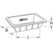 Auge caoutchouc synthétique- 35L - 630x420x160 KSTOOLS - 1400046
