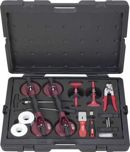 Kit de réparation de pare-brise, 12 pcs KS TOOLS - 140.1065