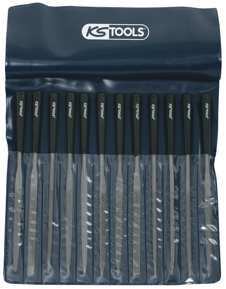 Jeu de 12 limes à aiguilles, L.145 mm KS TOOLS - 140.3050