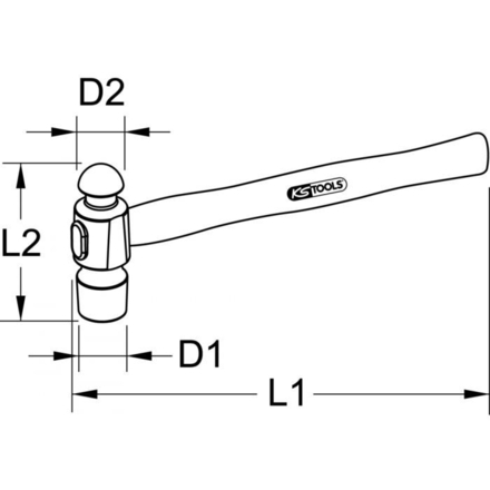 Marteau Américain manche hickory, 1