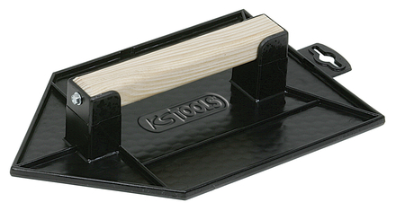 Taloche plastique noire pointue - Poignée bois - Plateau alvéolé - 200x130 mm KS TOOLS - 144.0532