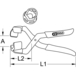 Pince pour capuchons d'écrous de roues, 250 mm KSTOOLS - 1501995