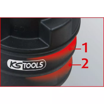 Adaptateurs étagés de test de pression de suralimentation de turbo, 31x38 mm KSTOOLS - 1502521