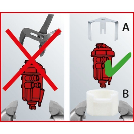 Clé pour filtres à carburant 1/2'' et support de cartouche pour moteurs JTD KSTOOLS - 1503113
