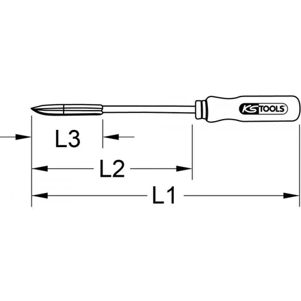 Grattoir triangulaire manche bois, lame L.200 mm KSTOOLS - 1503251