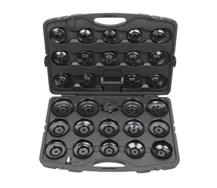 Coffret de cloches pour filtre à huile 3/8'' + 1/2'', 30 pcs KSTOOLS - 1509350