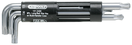 Jeu de 8 clés mâles TORX® à tête sphérique longue, T10 à T50 KS TOOLS - 151.2400
