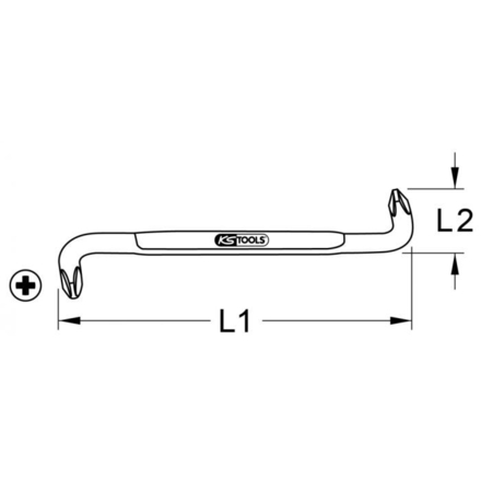 Clé mâle contre-coudée PHILLIPS® PH2-PH3 KSTOOLS - 1512681
