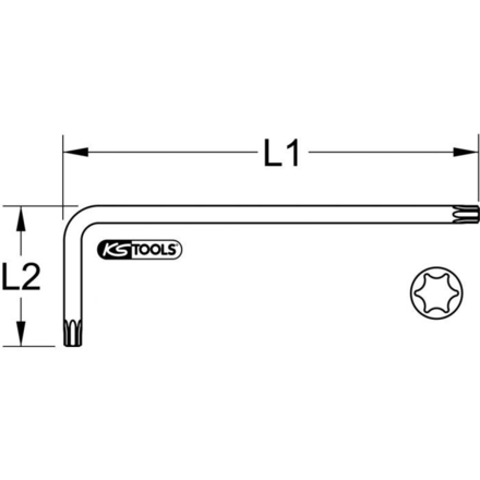 Clé mâle TORX® longue, T5 KSTOOLS - 1512854