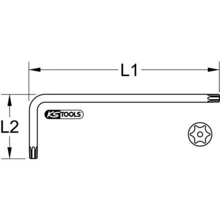Clé mâle TORX® percé longue, TB5 KSTOOLS - 1512955