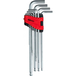 Jeu de clés mâles 6 pans à tête sphérique extra-longues, 1/16'' à 3/8'' KSTOOLS - 151.4920