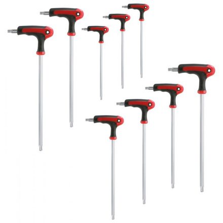 Jeu de 9 clés mâles TORX tête sphérique à poignée en T KSTOOLS - 151.8185