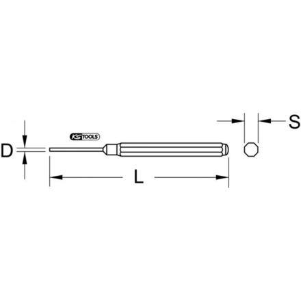 Pointeau avec système R-Ball, 4 mm - corps hexagonal KSTOOLS - 1560622