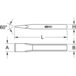 Burin nervuré tête ovale 27 mm, L. 200 mm KSTOOLS - 1560693