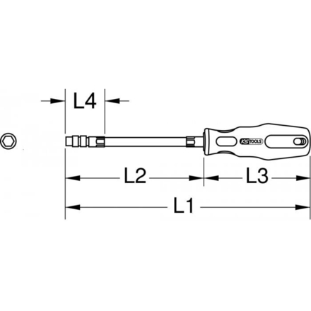 Tournevis porte-embout flexible ERGOTORQUEplus® 1/4