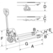 Transpalette manuel, 2,5 tonnes KS TOOLS - 1610200
