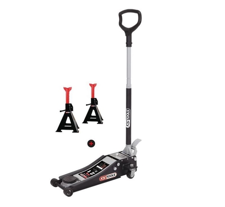 Lot d'un cric extra-bas acier ULTIMATE 2 t + Chandelles 2 t KSTOOLS - 1610367A2