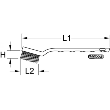 Brosse laiton pour bougie, 170 mm KSTOOLS - 2012316