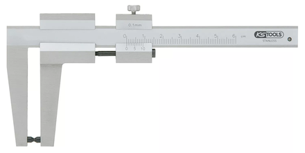 Calibre à coulisse en inox pour tambours de frein VL, 0-60 mm KS TOOLS - 300.0535