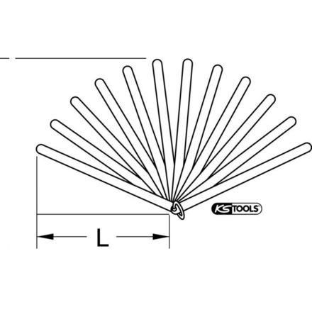 Jauges du jeu radial de piston, 13 lames, 0,05-1 mm KSTOOLS - 3000615