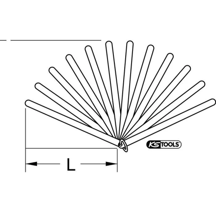 Jauges du jeu radial de piston, 13 lames, 0,05-1 mm KSTOOLS - 3000618