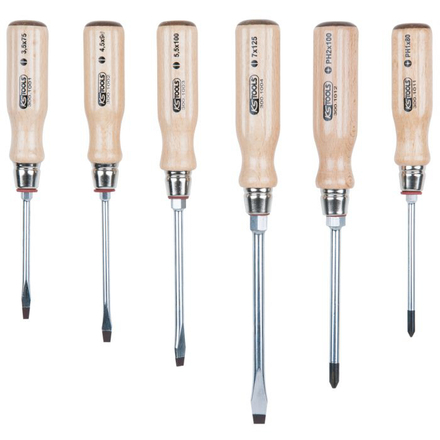 Jeu de 6 tournevis ERGOTORQUE® BOIS KSTOOLS - 300.1100