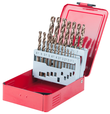Coffret de 19 forets HSS-CO au cobalt, Diam.1,0-10,0 mm KS TOOLS - 330.3610