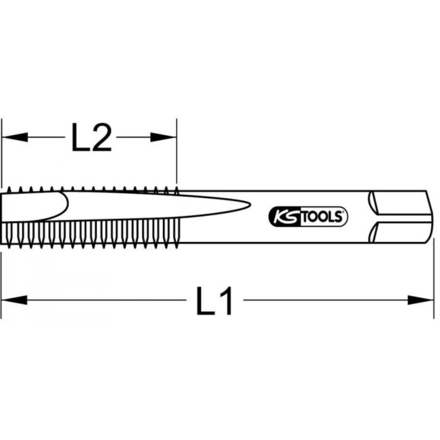 Jeu de 3 tarauds à main HSS, M2 x 0,4 KSTOOLS - 3310020