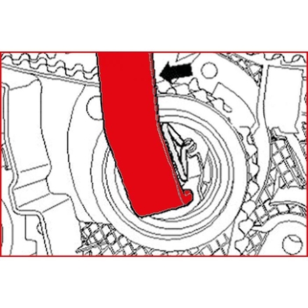Clé à ergots pour galet tendeur - 2,0 FSI/TFSI - Audi, Volkswagen, Seat, Skoda KSTOOLS - 4009011