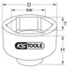 Douille 8 pans pour écrou d'essieu, 115 mm KSTOOLS - 4603325