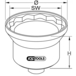 Douille 12 pans pour écrou d'essieu IVECO,1