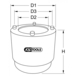 Douille Ø 60 mm pour joint d'étanchéité de direction FUSO KSTOOLS - 4604415