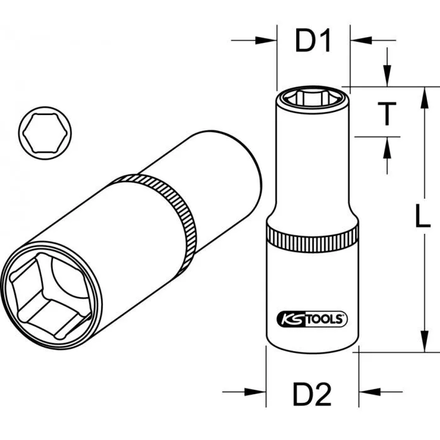 Douille spéciale pour bougies de préchauffage, 10 mm KSTOOLS - 5001410