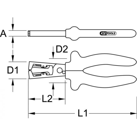 Pince électronique à dénuder, 140 mm KSTOOLS - 5007099