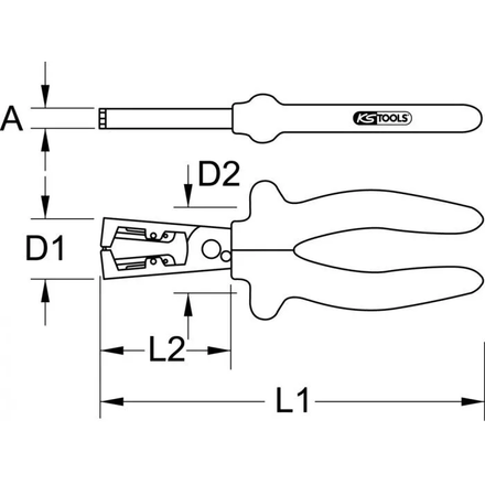 Pince électronique à dénuder, 140 mm KSTOOLS - 5007099