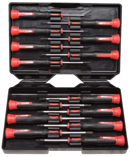 Coffret de 14 tournevis électroniques Fente, PHILLIPS® et TORX® KS TOOLS - 500.7170