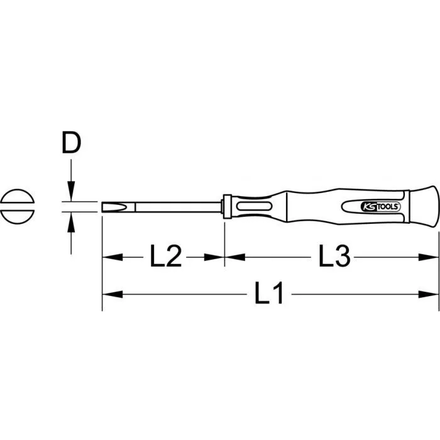 Tournevis électronique Fente, 1,8 mm KSTOOLS - 5007756